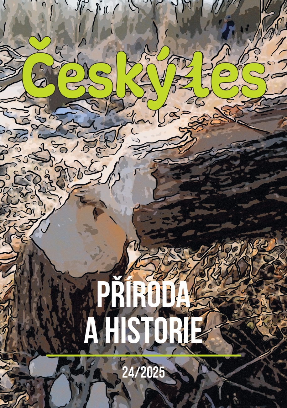 titulní strana časopisu, ilustrace bobřího okusu