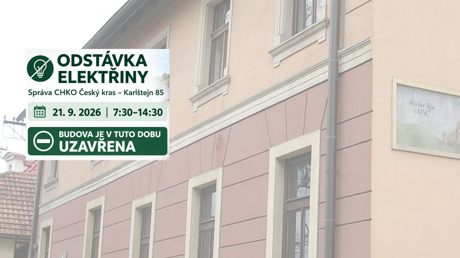Dočasné uzavření pracoviště